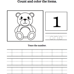 Tracing Number Math Activity