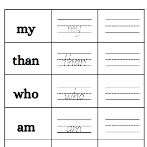 Sight Activity Worksheet